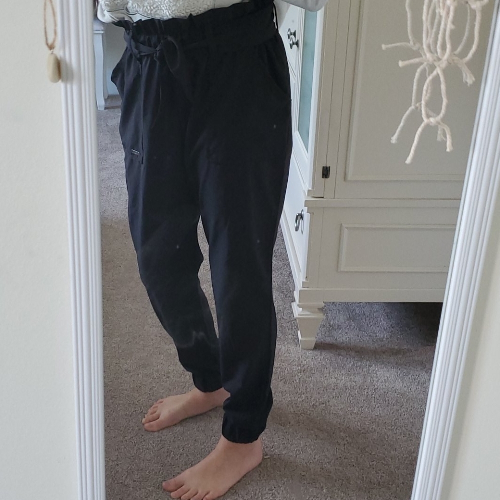 Black Justice pant tie around waist